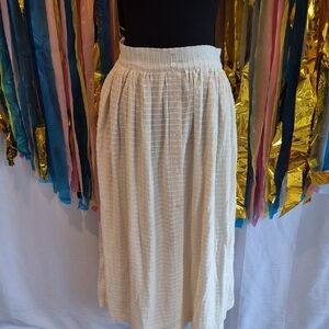Primark Cream A-Line Skirt with Button Detail. Beautiful! Size 14